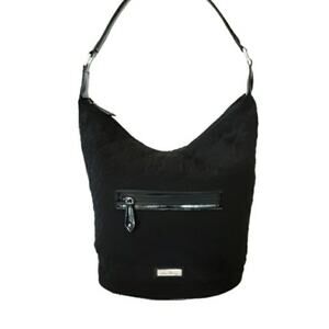 Vera Bradley Disney Mickey Mouse Microfiber Embroidered Black Bucket Bag Handbag